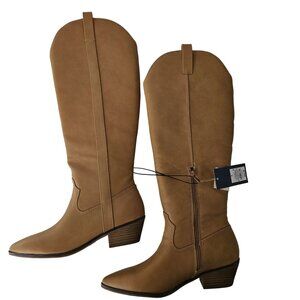 Universal Thread Womens Western Knee High Light Brown Memory Foam Boots Size 8